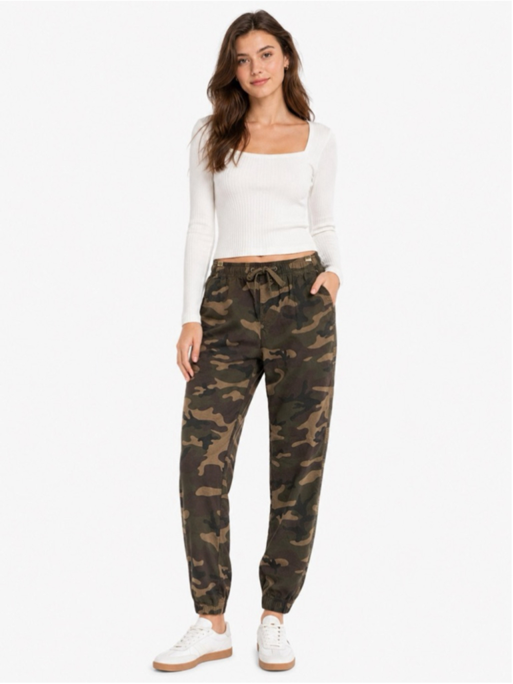 GAP Green Camo Woven Jogger M